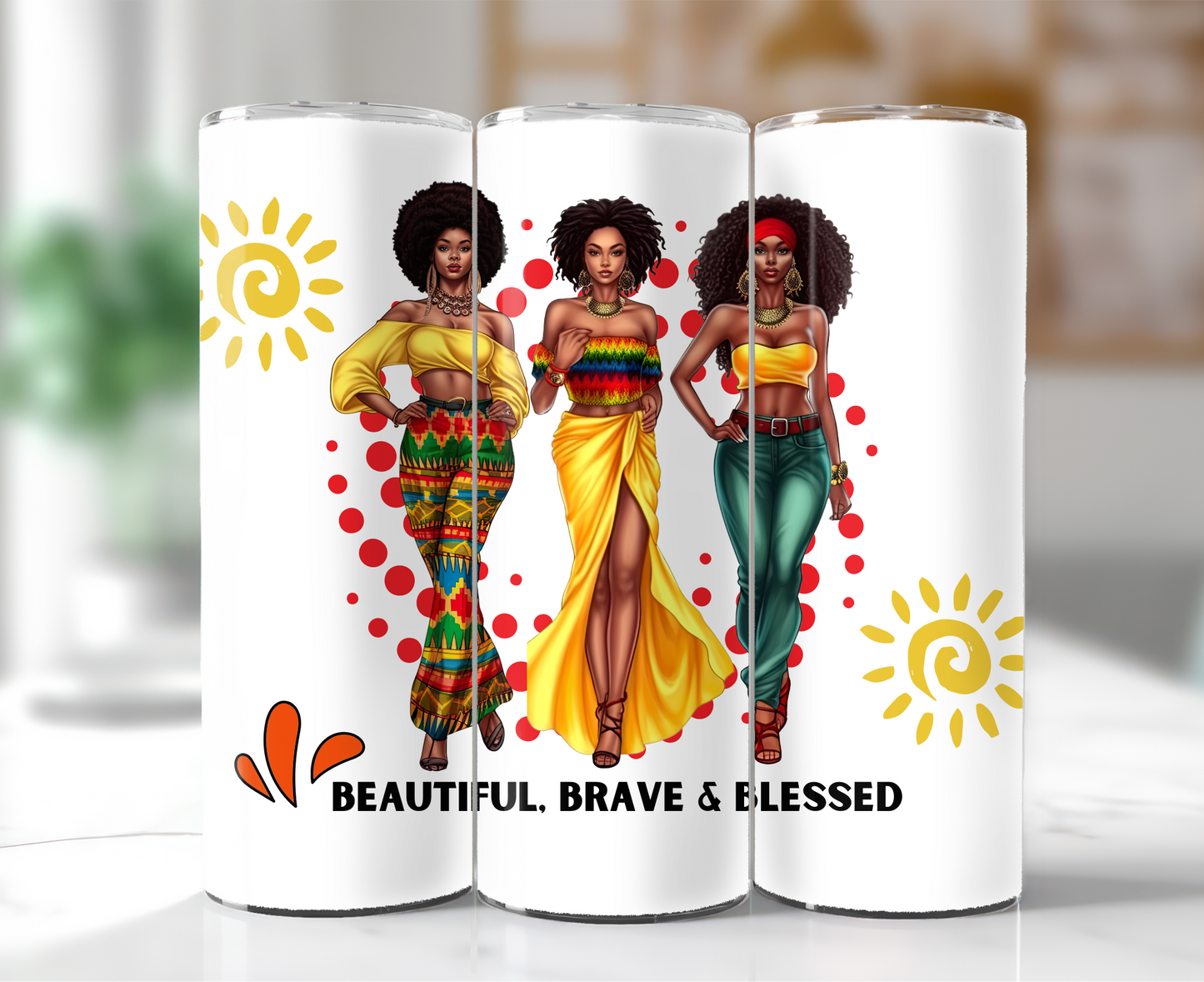 Beautiful, Brave and Blessed - 20oz Tumbler