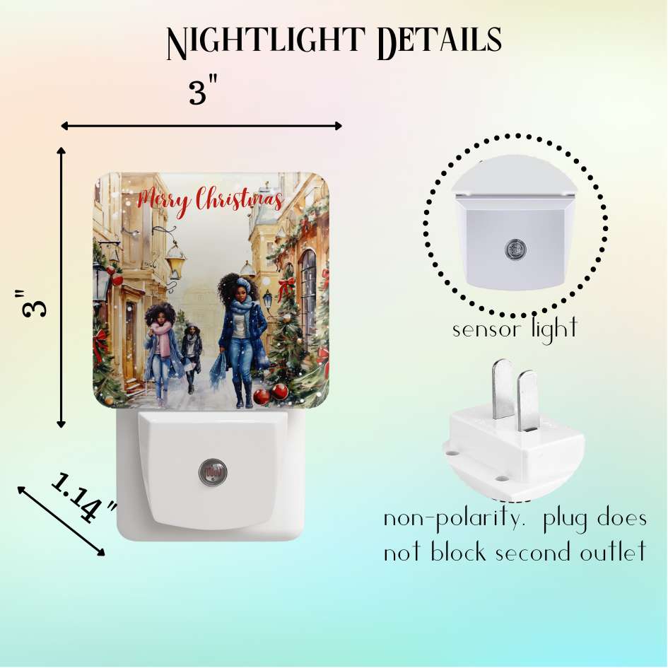 Elegant African Santa Claus Christmas Room Decor Nightlight