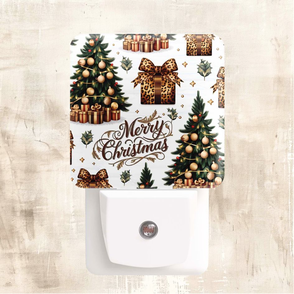 Merry Christmas Leopard Decor Nightlight