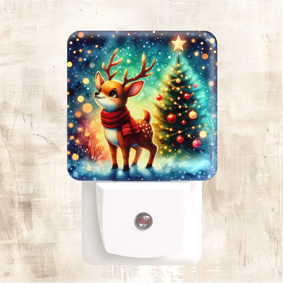 Reindeer Holiday Motif Night Light