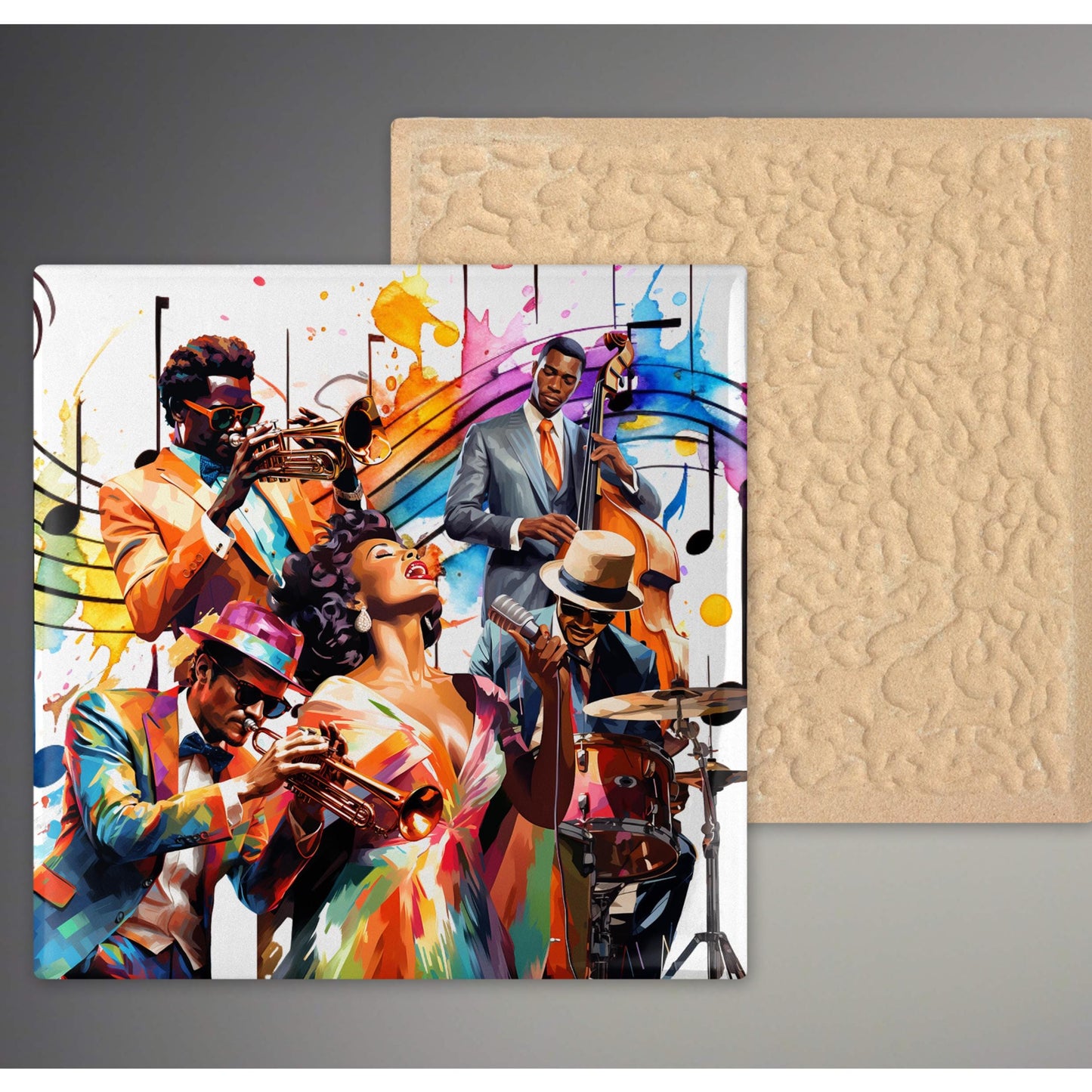Art Nouveau | Jazz Club Wall Art | Ceramic Tile | The Cotton Club | Home Decor | Perfect Gift for Jazz Lovers
