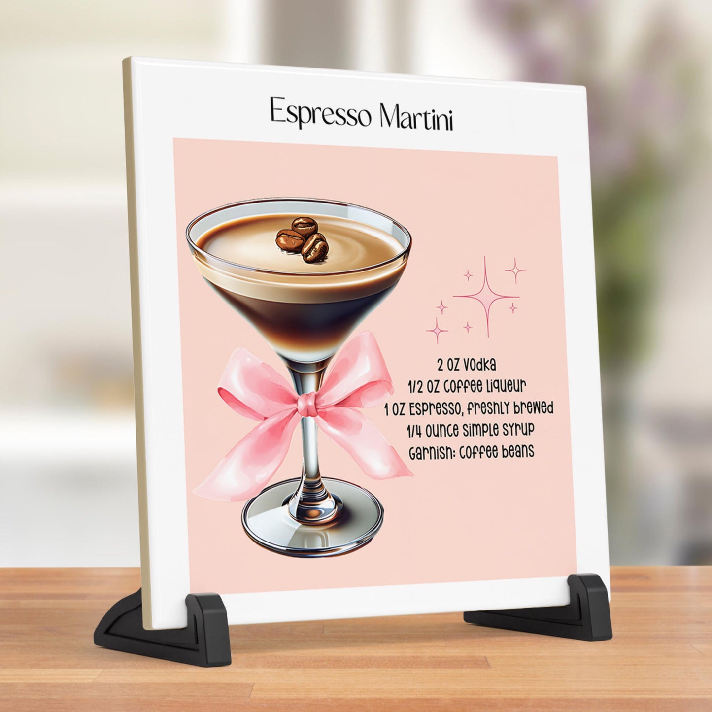 Espresso Martini Art Print | Cocktail Poster | Wedding Party Signature Drink Sign | Trendy Wall | Minimalist Elegant Sophisticated Retro