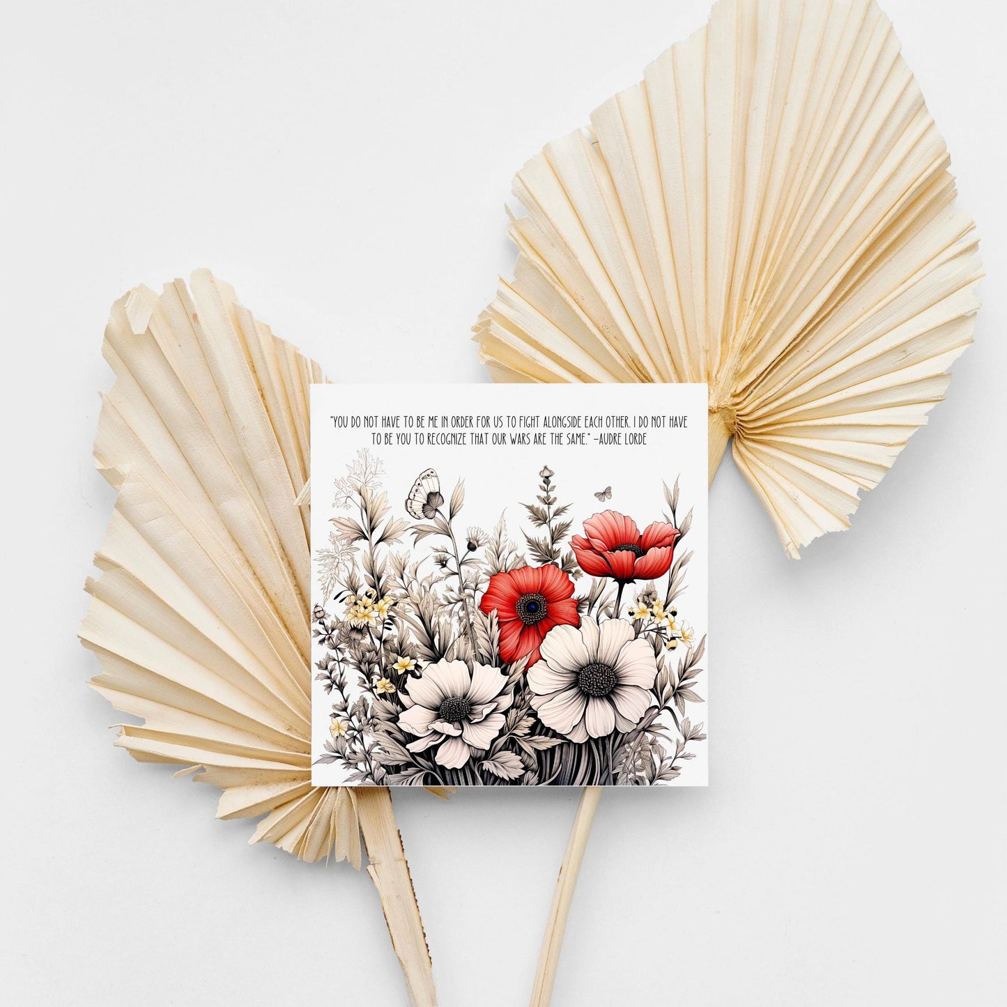 Wildflower Quote Art Ceramic Tile | Define and Empower Audre Lorde Quote | Motivational Wall Decor | Activist | Social Justice