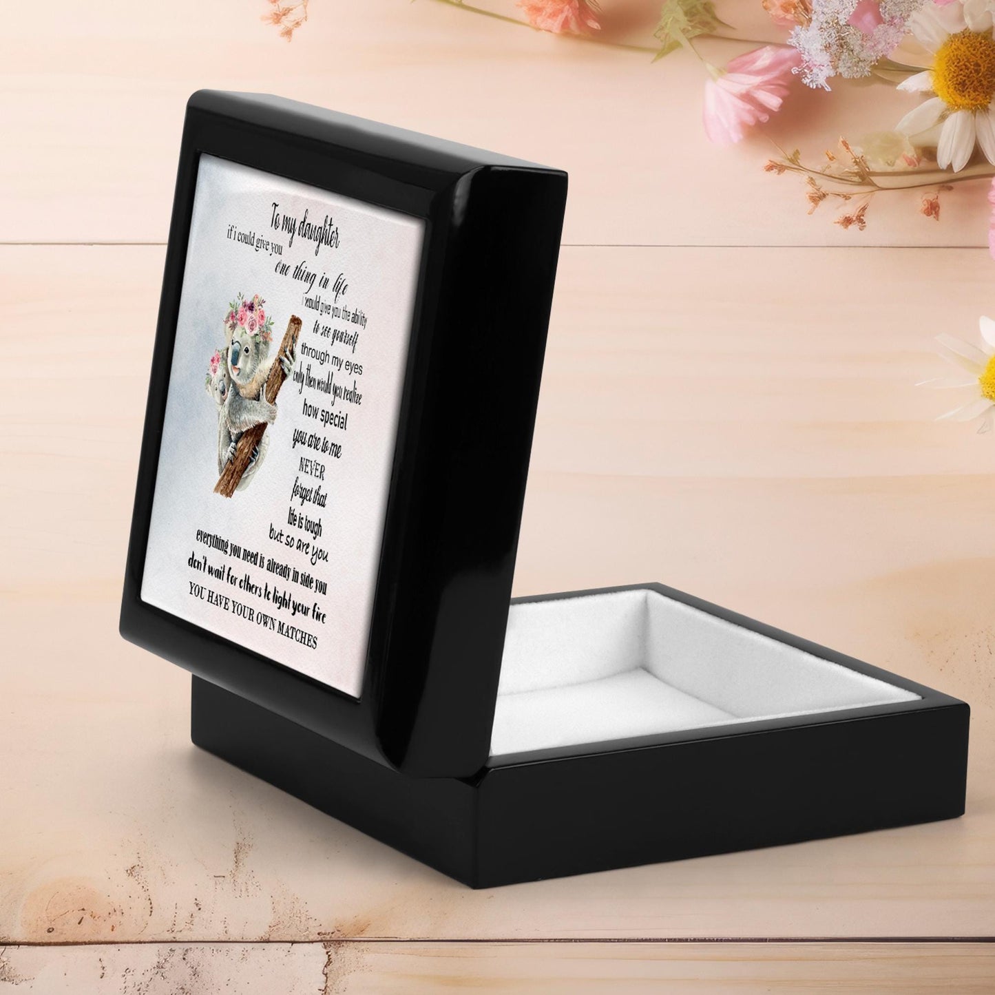 Gift to My Daughter Memory Box, Keepsake Jewelry Organizer, Self-Care Gift for Women, Mother's Day Gift, Jewelry Box Mother to Daughter Gift