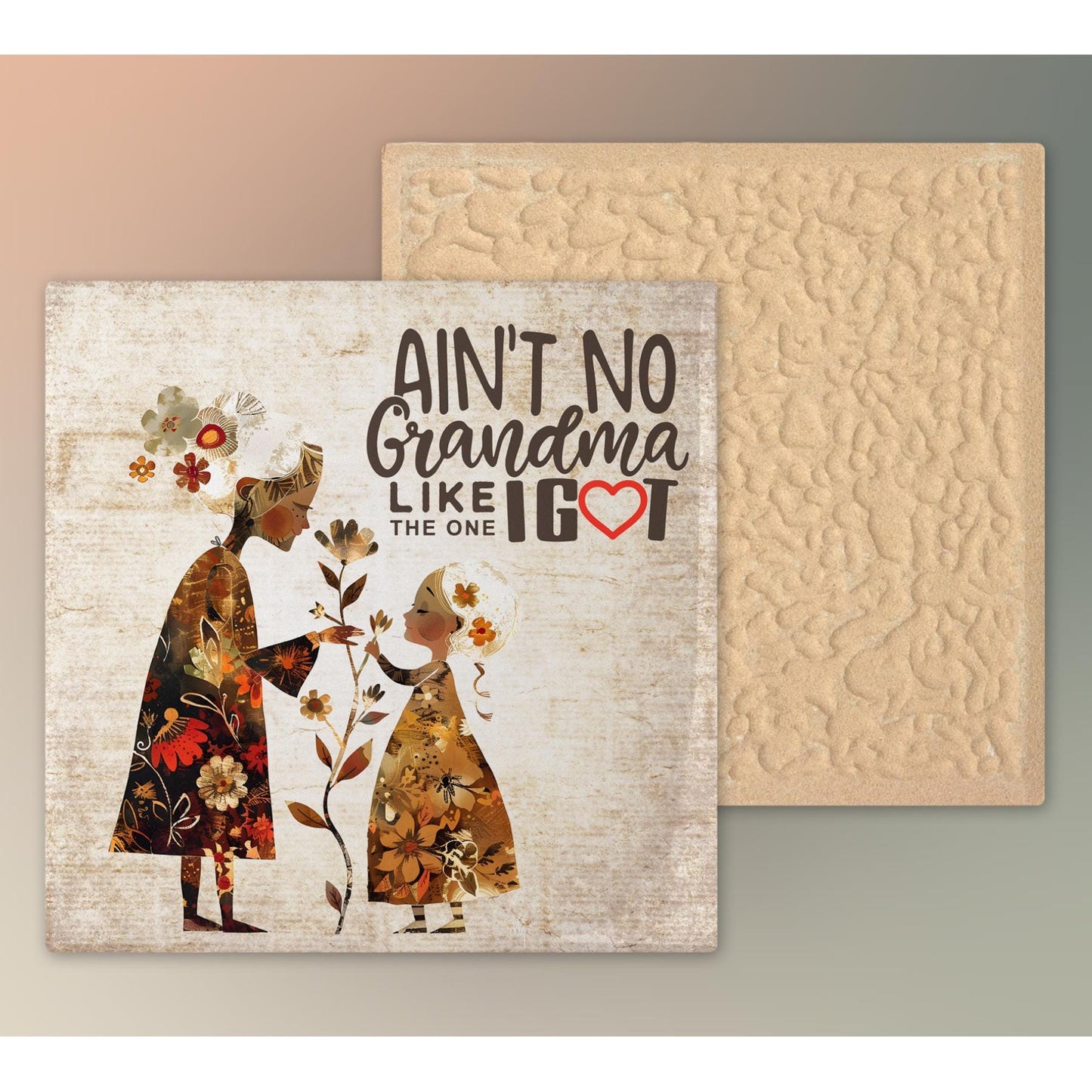 Favorite Grandma Tile Art, Boho Chic Grandma Decoration, Heartfelt Gift for Nana, Handcrafted Ceramic Keepsake