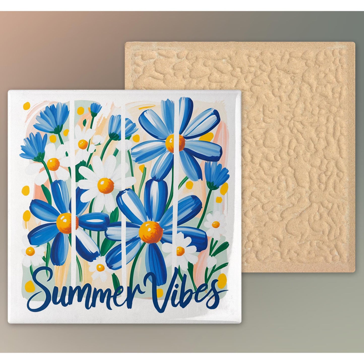 Summer Vibes Ceramic Wall Art, Stunning Floral Art Print to Enhance Your Decor, Ideal Gift for Nature Enthusiasts