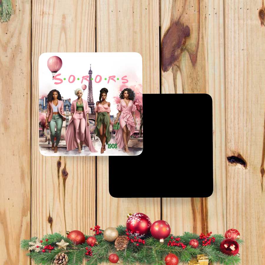 SORORS Pink and Greens  Magnet