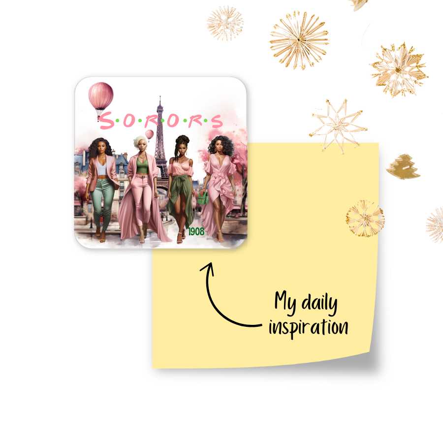SORORS Pink and Greens  Magnet