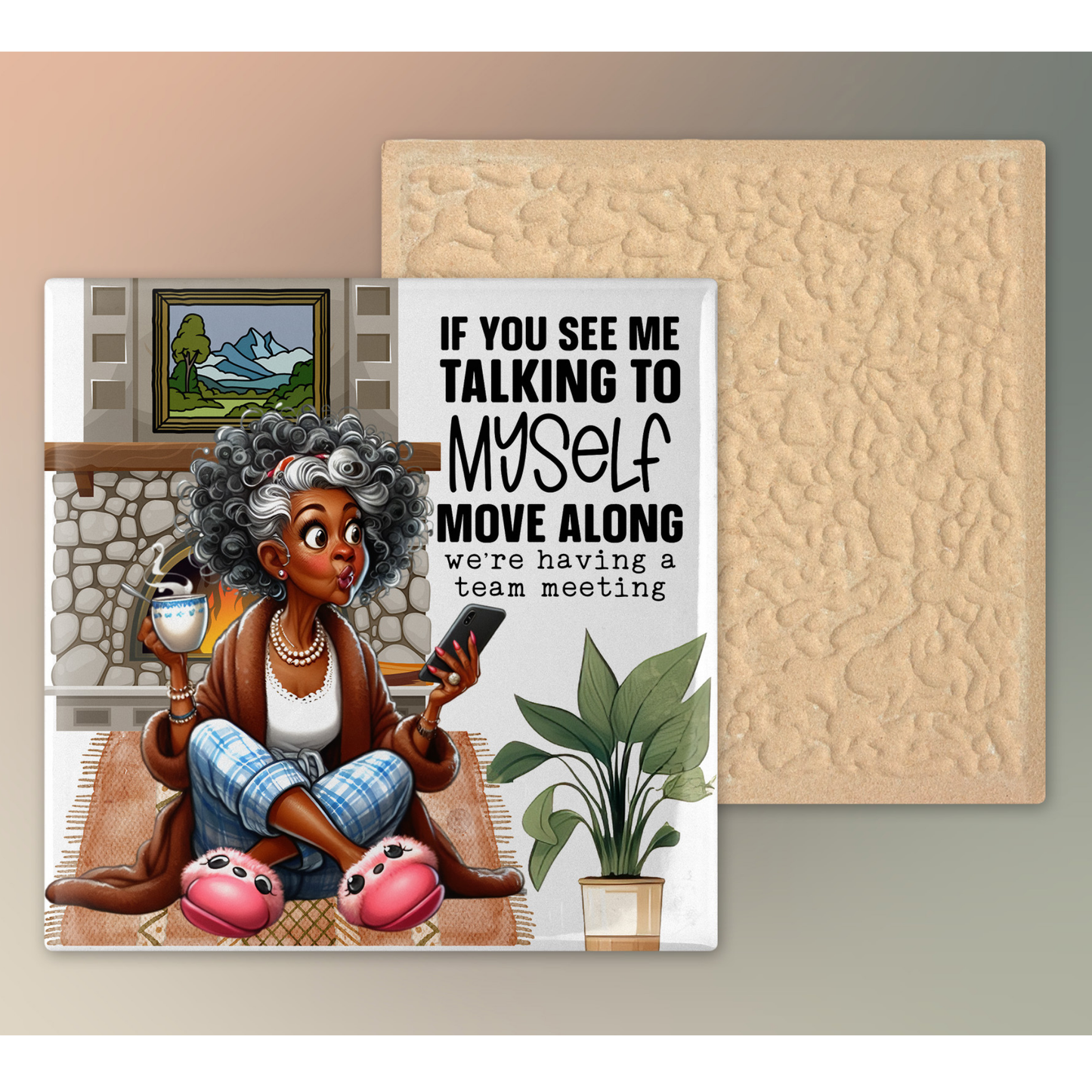 Having A Team Meeting Art Tile
