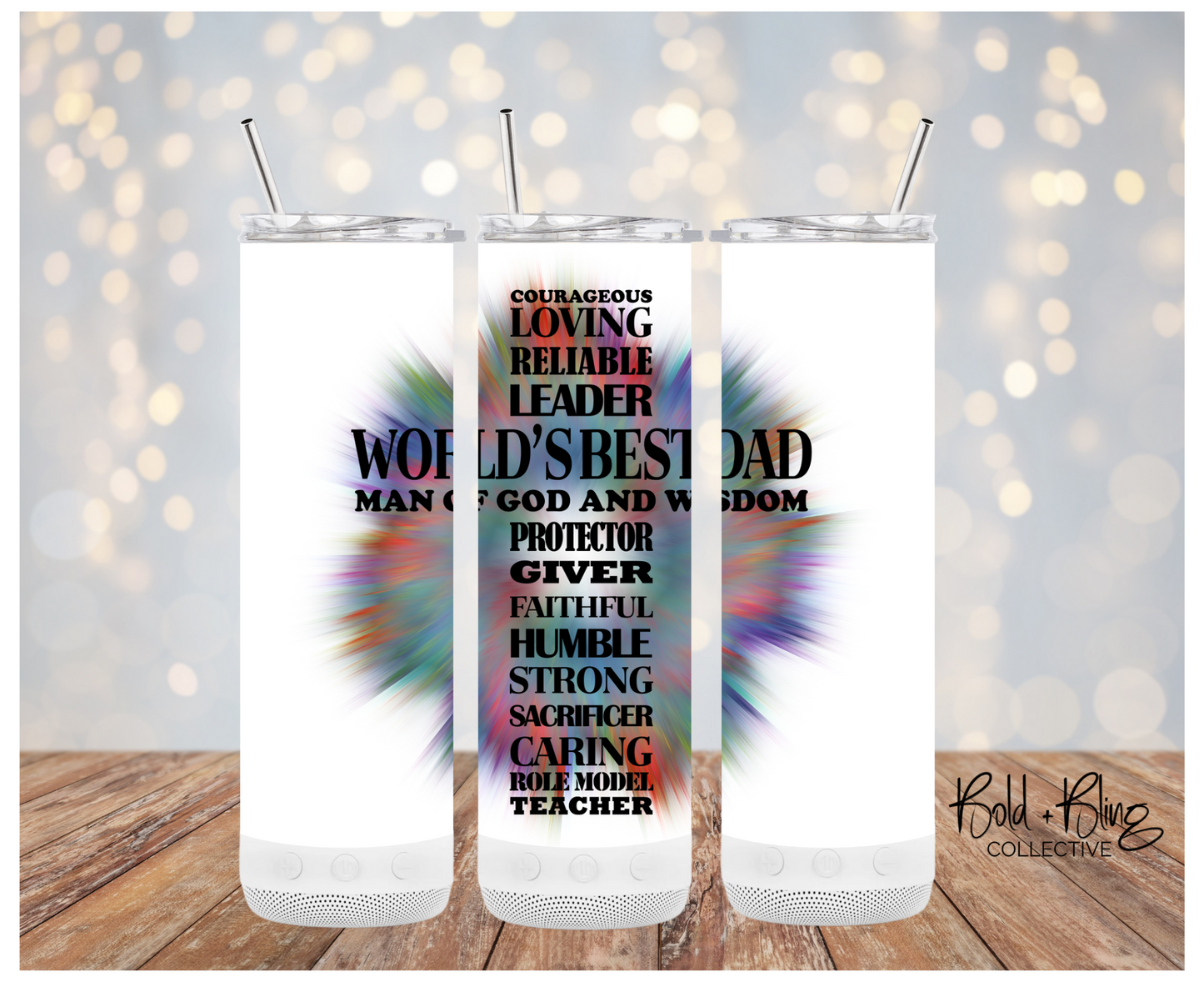 Man of God/World's Best Dad Motivational - 20oz Tumbler