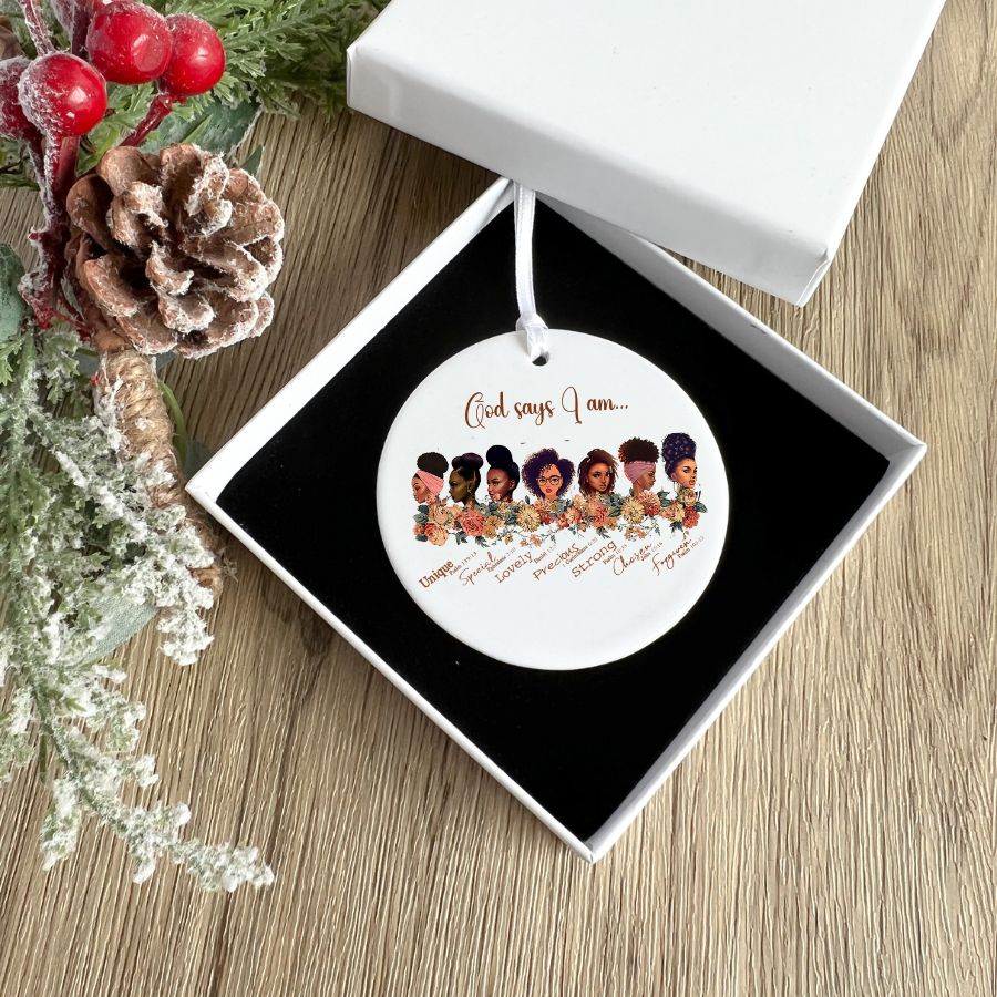I Am Positive Affirmations Custom Christmas Ornament
