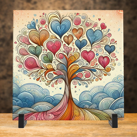 Heart Tree Wall Art, Whimsical Heart Decor for Valentine's Day, Unique Love Gift for Him or Her