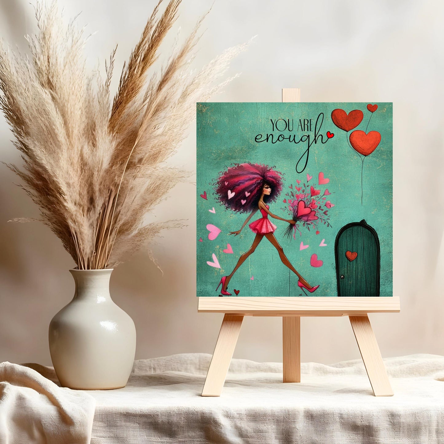 Self Love Ceramic Art Tile You Are Enough
