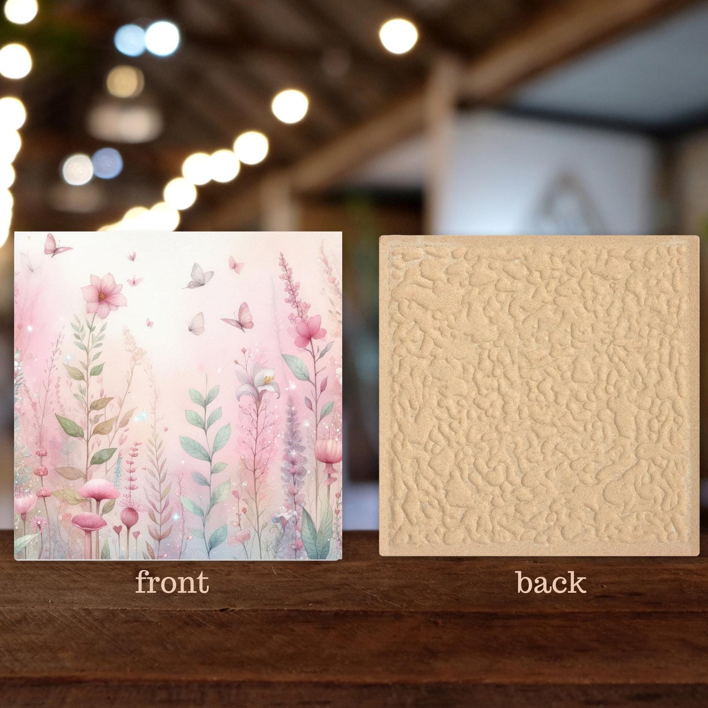 Lotus Flower Ceramic Tile Art - Stained Glass Look Elegant Flower Wall Decor for Yoga & Meditation, Spiritual Mindfulness Gift - Spa Gift #4