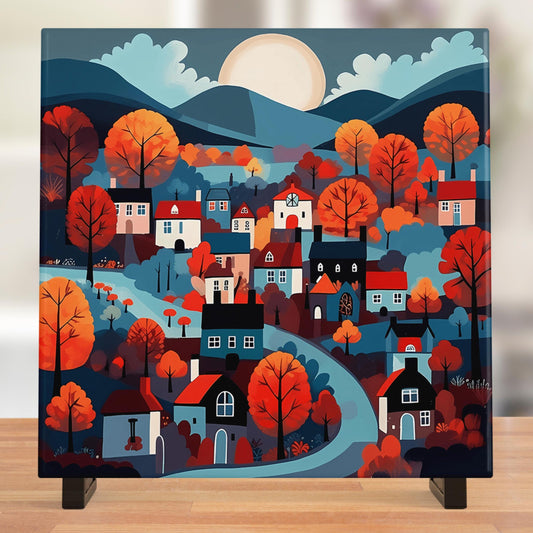 Scandinavian Wall Art - Charming Bohemian Ceramic Tile Art for Cozy Spaces - Perfect Housewarming Gift