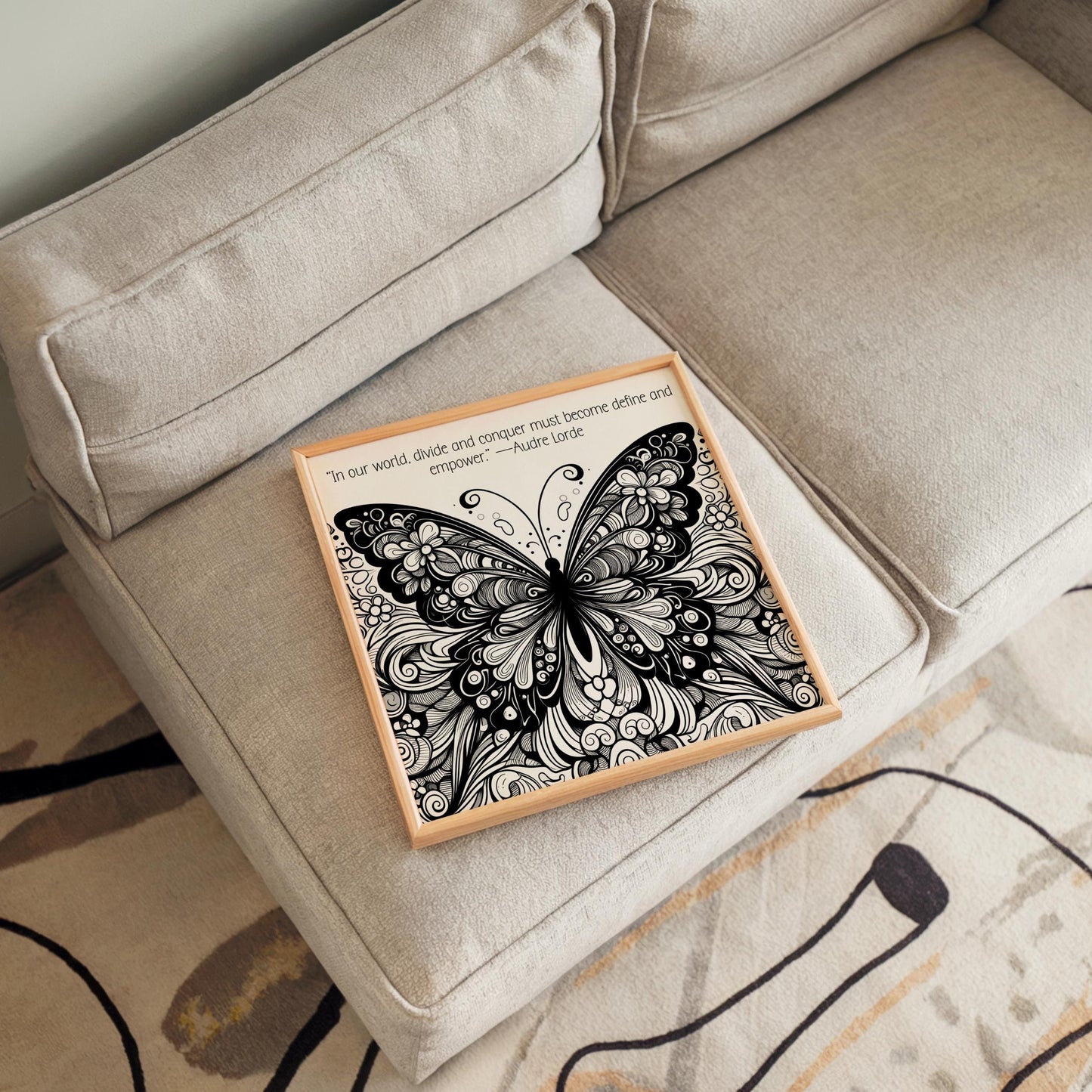 Inspirational Art | Define and Empower Audre Lorde Quote | Motivational  Wall Decor | Activist | Social Justice | Butterfly Ceramic Tile Art