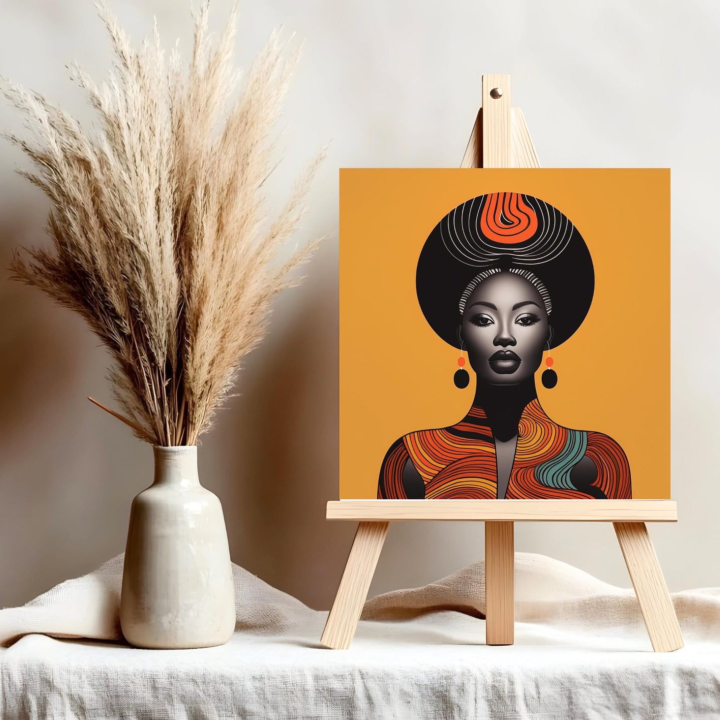 African Woman  Modern Minimalist Art