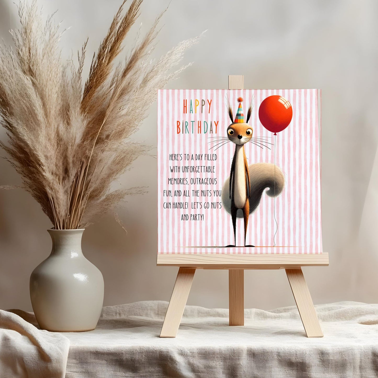 Quirky Birthday Greeting Ceramic Tile | Whimsical Friend Birthday Gift | Personalized Gift | Funny Birthday Gift