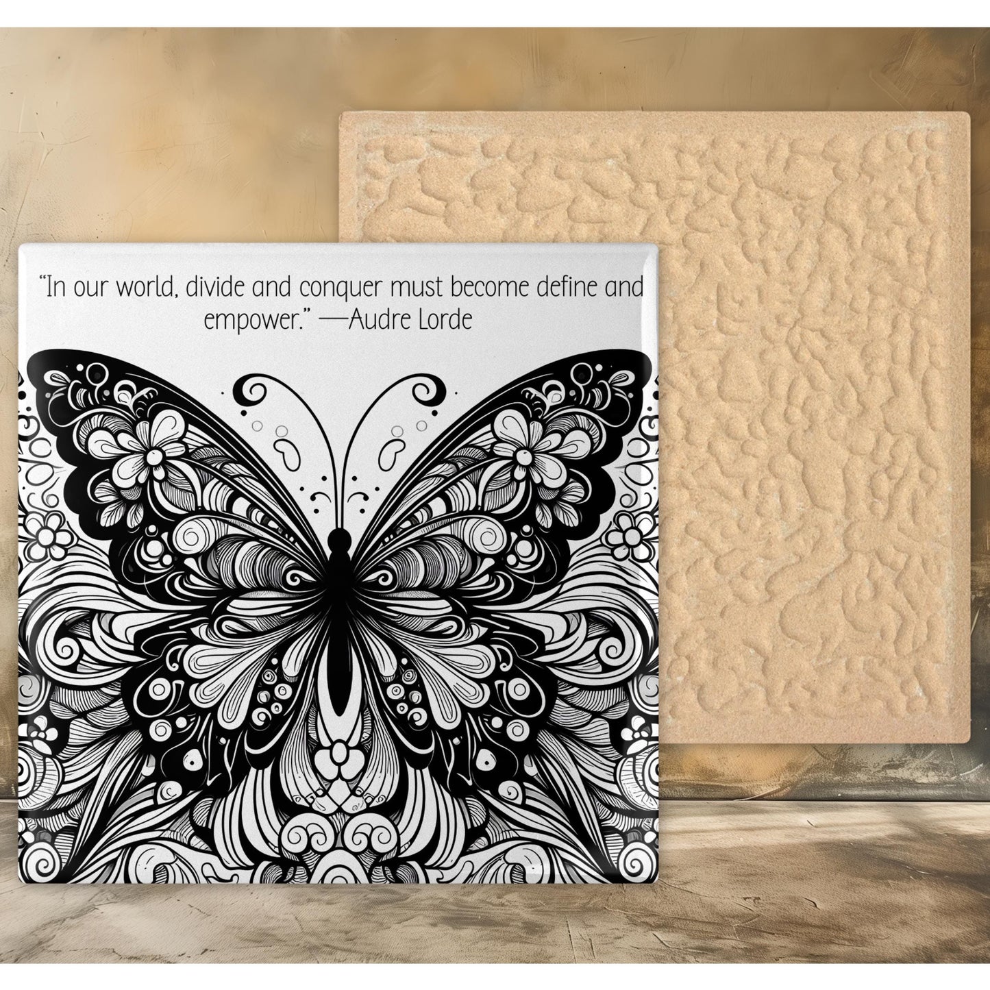 Inspirational Art | Define and Empower Audre Lorde Quote | Motivational  Wall Decor | Activist | Social Justice | Butterfly Ceramic Tile Art