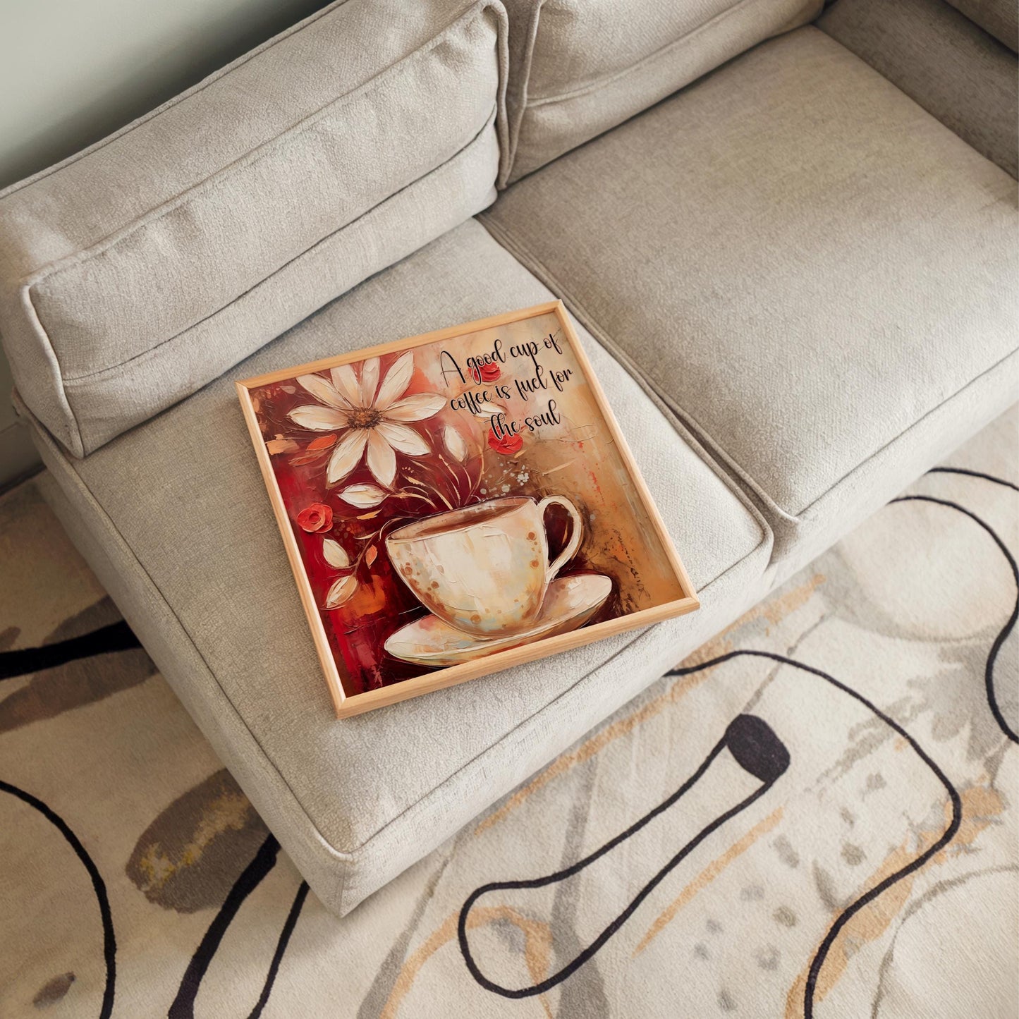 Coffee Lovers Ceramic Art Tile Home Decor for Kitchen Aesthetic, Perfect Gift for Coffee Enthusiasts - Fuel for the Soul - Coffee #2