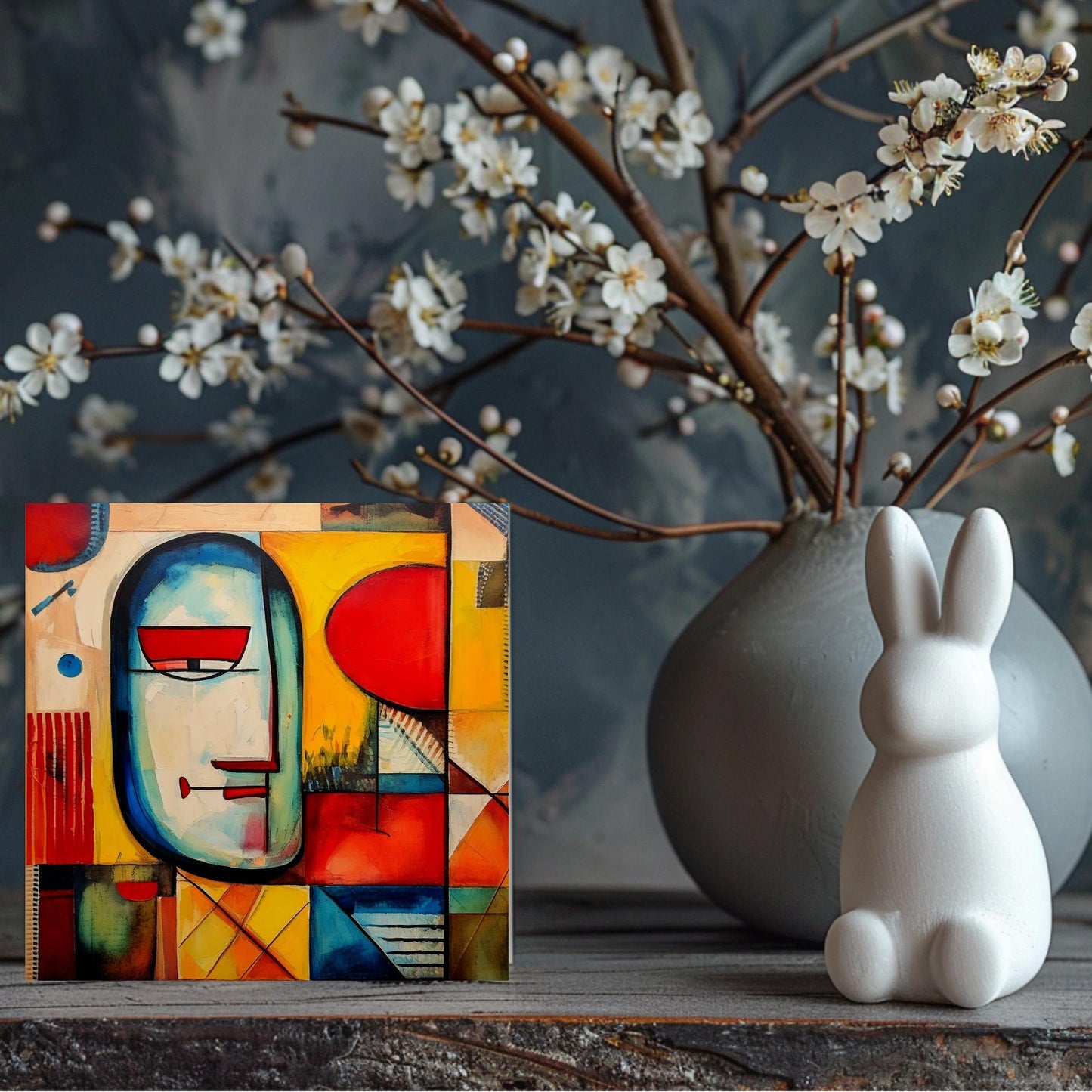 Abstract Art Print Ceramic Tile, Modern Home Decor, Minimalist Abstract, Contemporary Art, Unique Wall Art