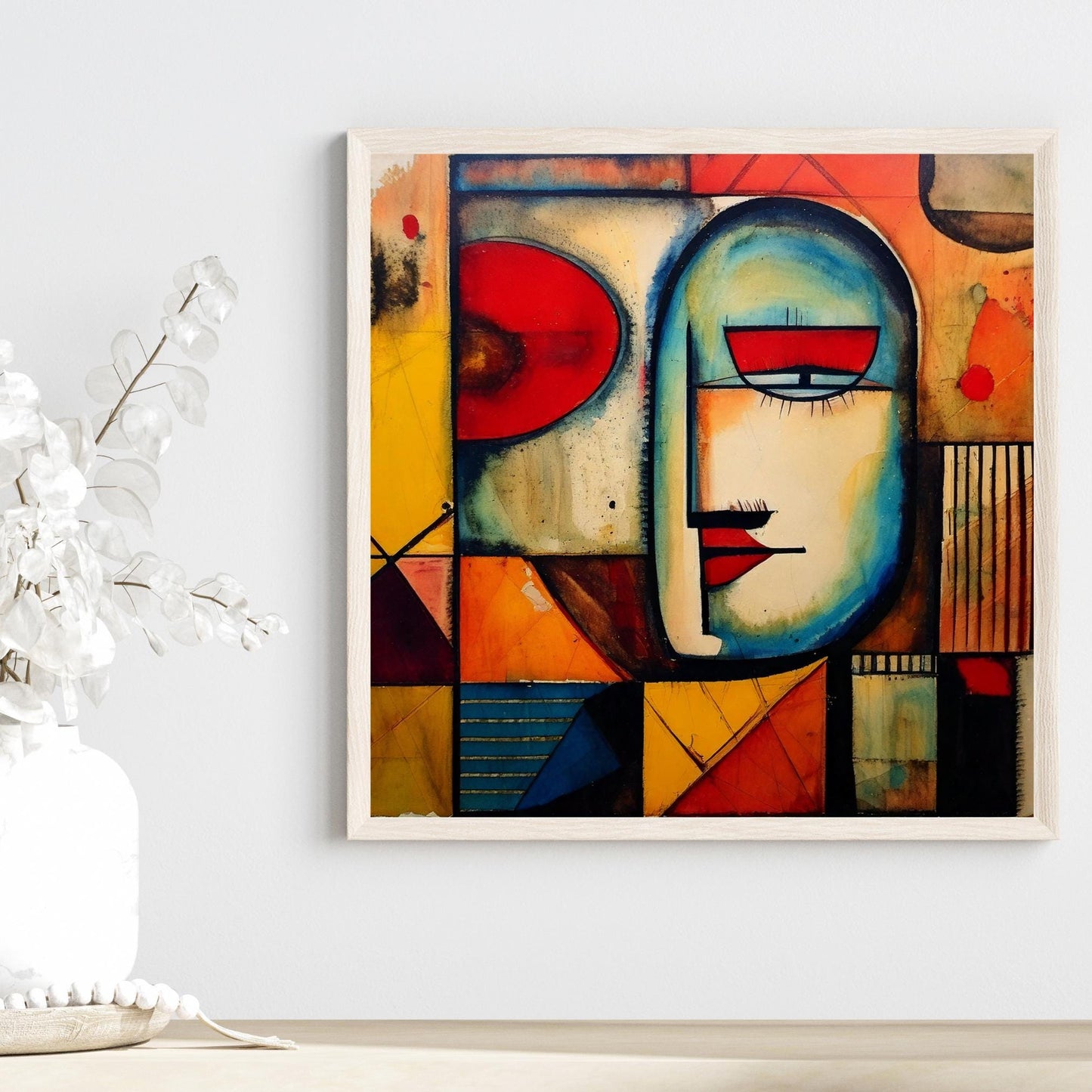 Abstract Art Print Ceramic Tile, Modern Home Decor, Minimalist Abstract, Contemporary Art, Unique Wall Art - V2