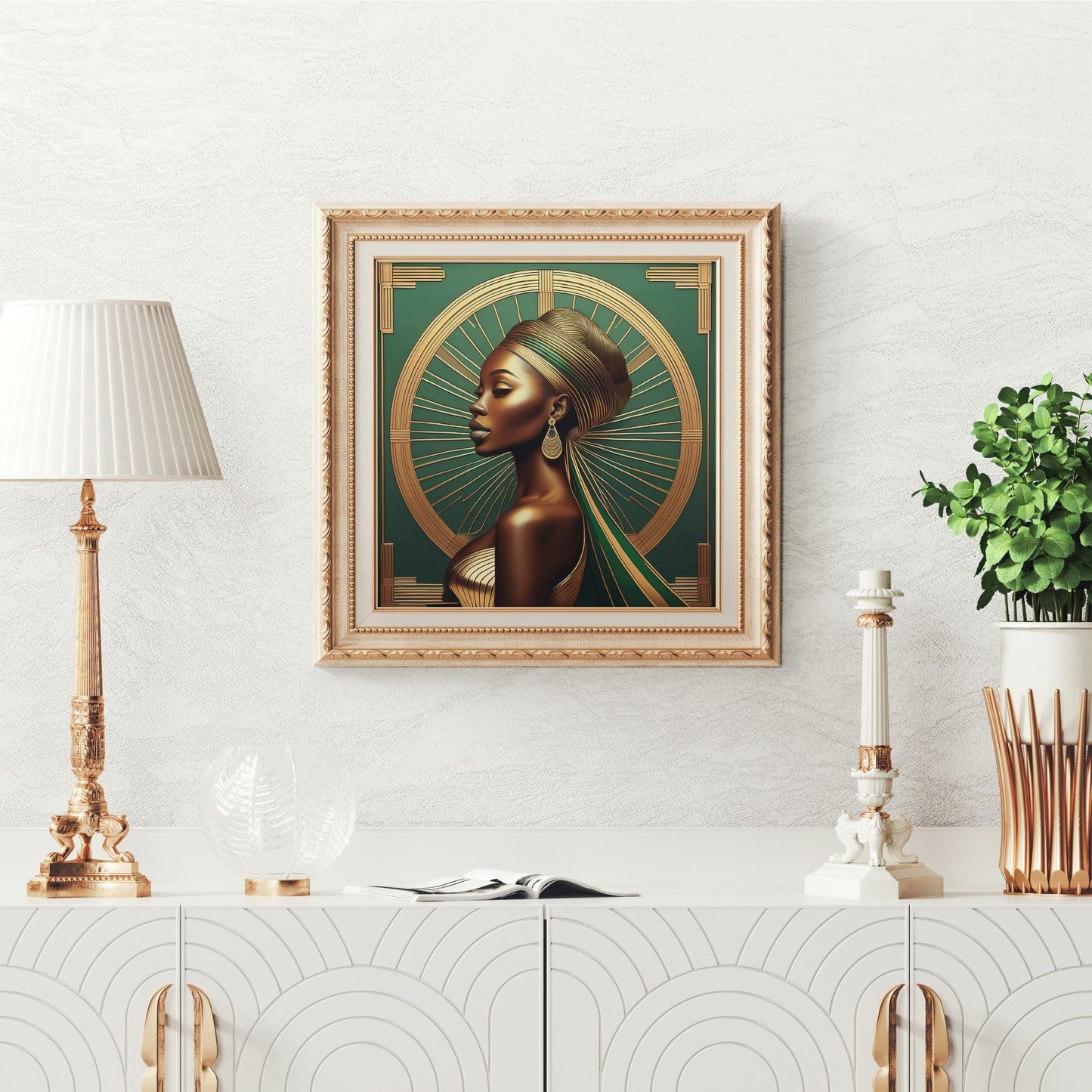 Art Nouveau Black Woman Art, Ceramic Tile, African Queen, African American Woman, Black Wall Art, Beautiful Home Decor - Unique Gift for Her