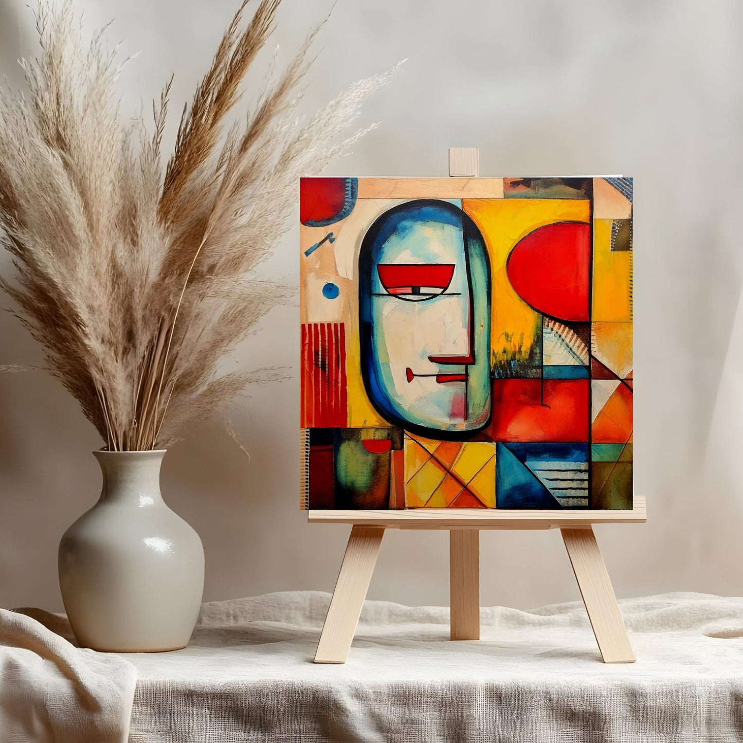 Abstract Art Print Ceramic Tile, Modern Home Decor, Minimalist Abstract, Contemporary Art, Unique Wall Art