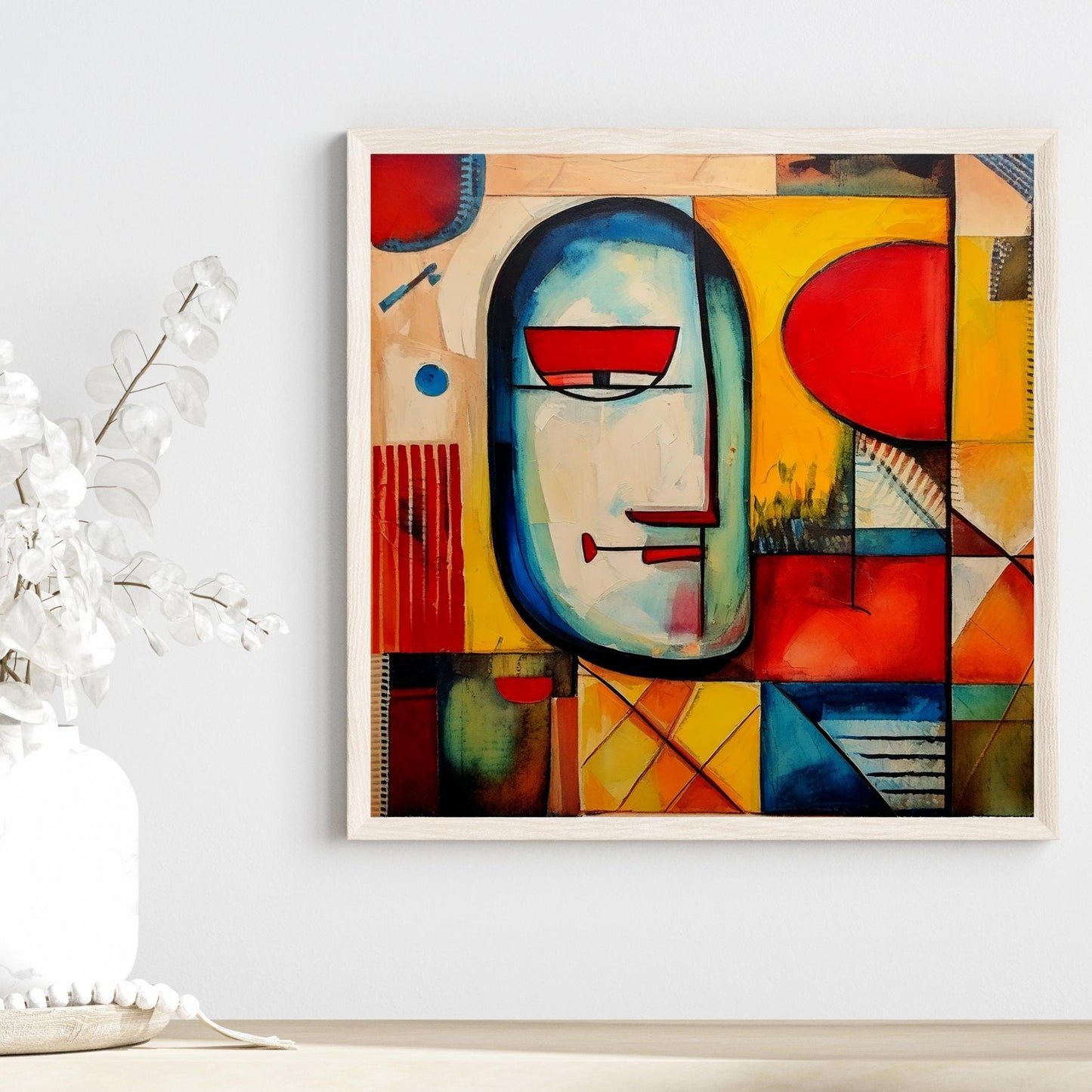 Abstract Art Print Ceramic Tile, Modern Home Decor, Minimalist Abstract, Contemporary Art, Unique Wall Art