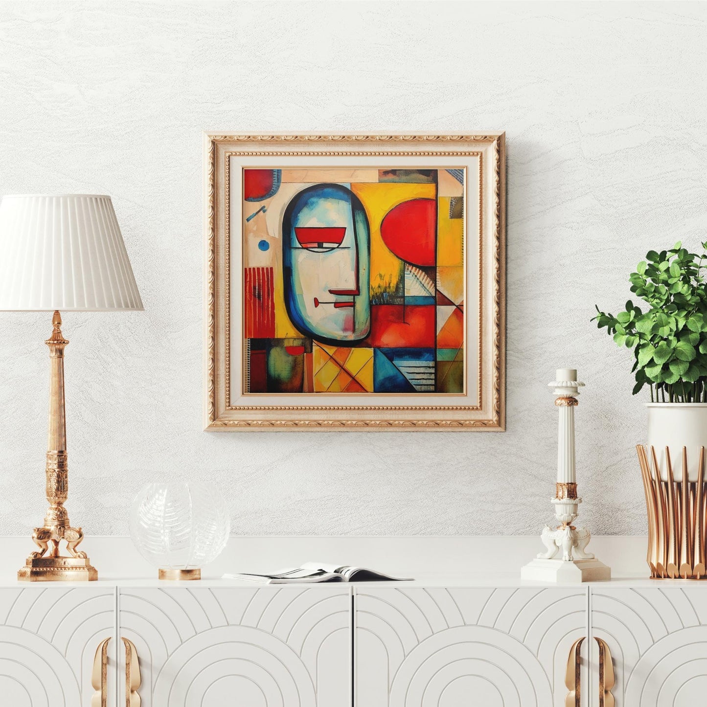 Abstract Art Print Ceramic Tile, Modern Home Decor, Minimalist Abstract, Contemporary Art, Unique Wall Art