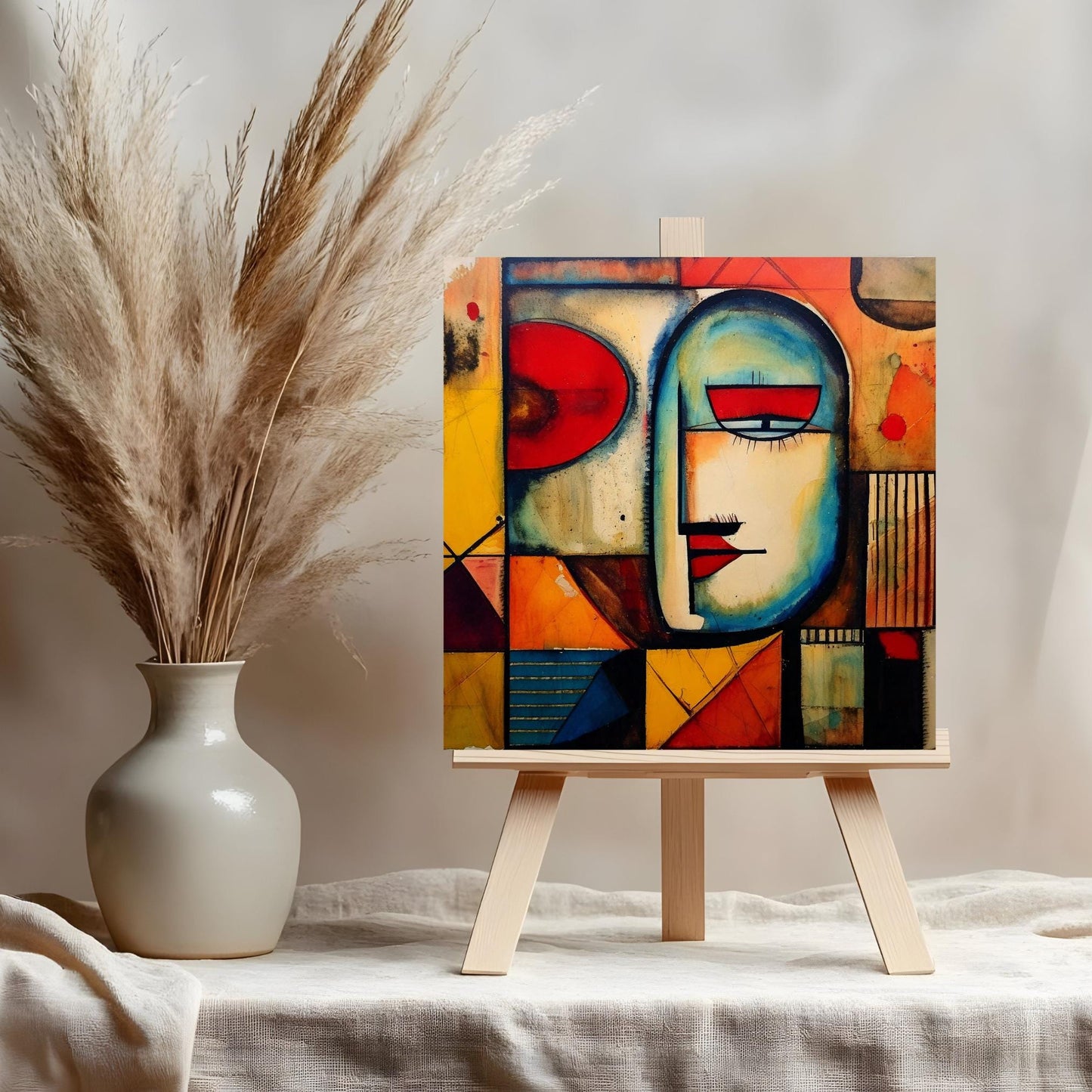 Abstract Art Print Ceramic Tile, Modern Home Decor, Minimalist Abstract, Contemporary Art, Unique Wall Art - V2