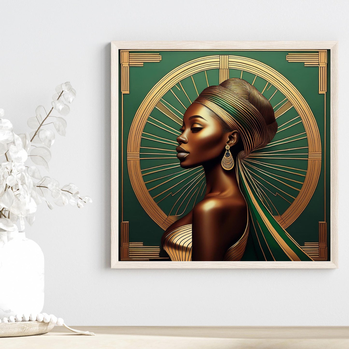Art Nouveau Black Woman Art, Ceramic Tile, African Queen, African American Woman, Black Wall Art, Beautiful Home Decor - Unique Gift for Her