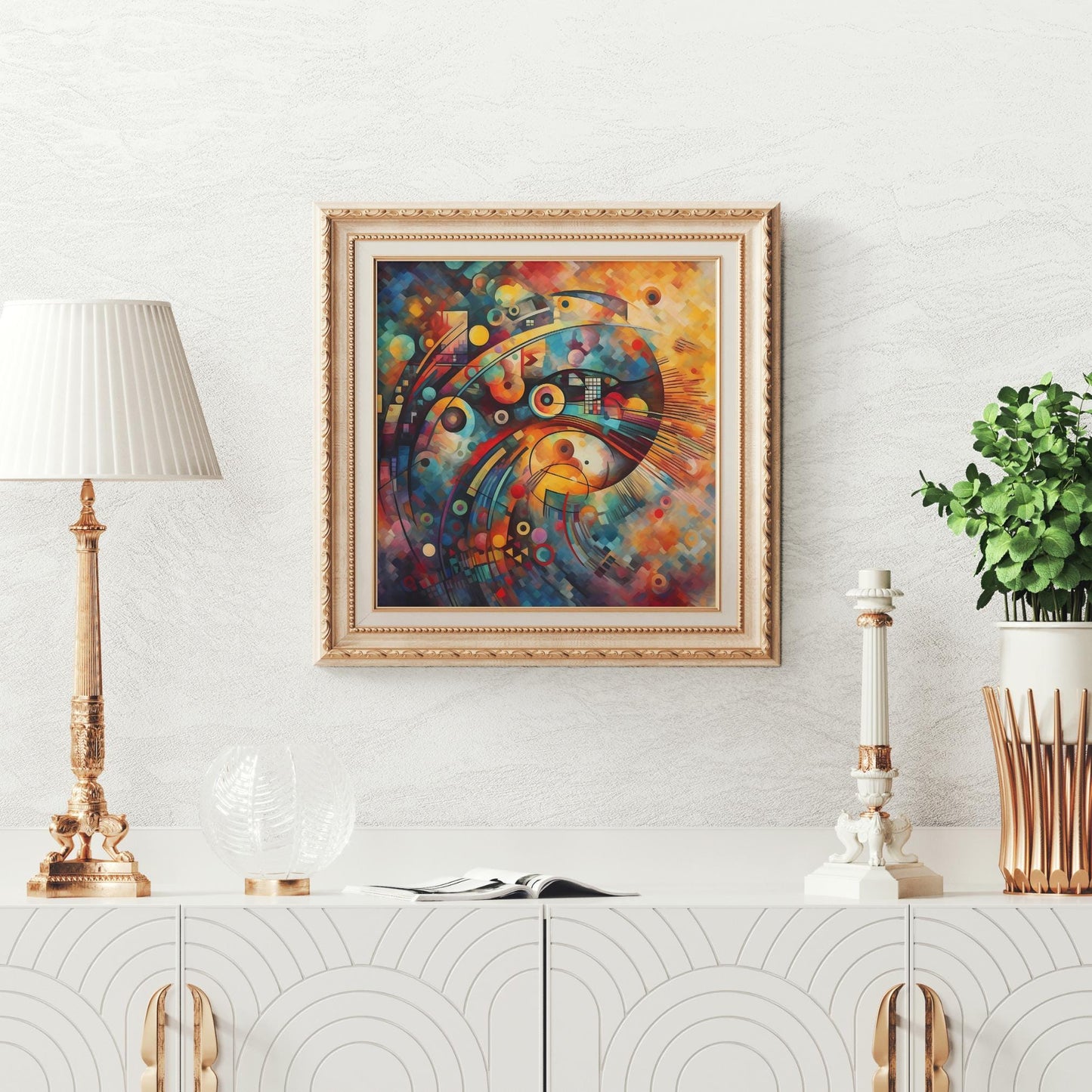 Modern Art Ceramic Tile, Abstract Wall Hanging Art for Unique Home Decor, Perfect Gift for Art Lovers