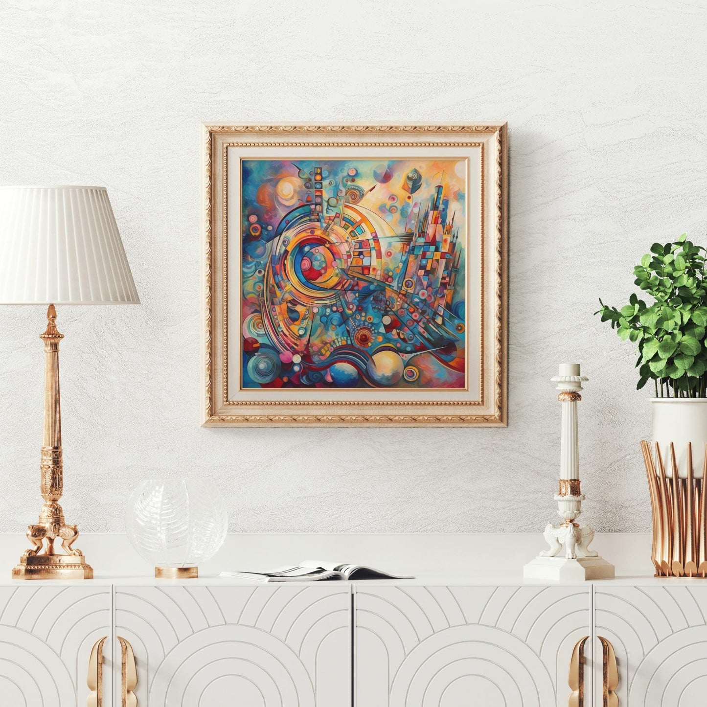 Abstract Art Ceramic Tile, Contemporary Wall Hanging for Unique Home Decor, Perfect Gift for Art Enthusiasts