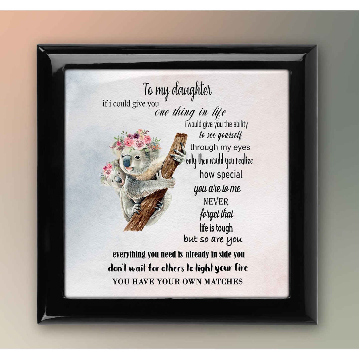 Gift to My Daughter Memory Box, Keepsake Jewelry Organizer, Self-Care Gift for Women, Mother's Day Gift, Jewelry Box Mother to Daughter Gift