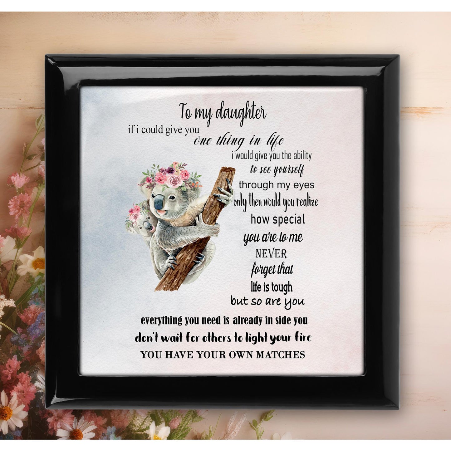 Gift to My Daughter Memory Box, Keepsake Jewelry Organizer, Self-Care Gift for Women, Mother's Day Gift, Jewelry Box Mother to Daughter Gift