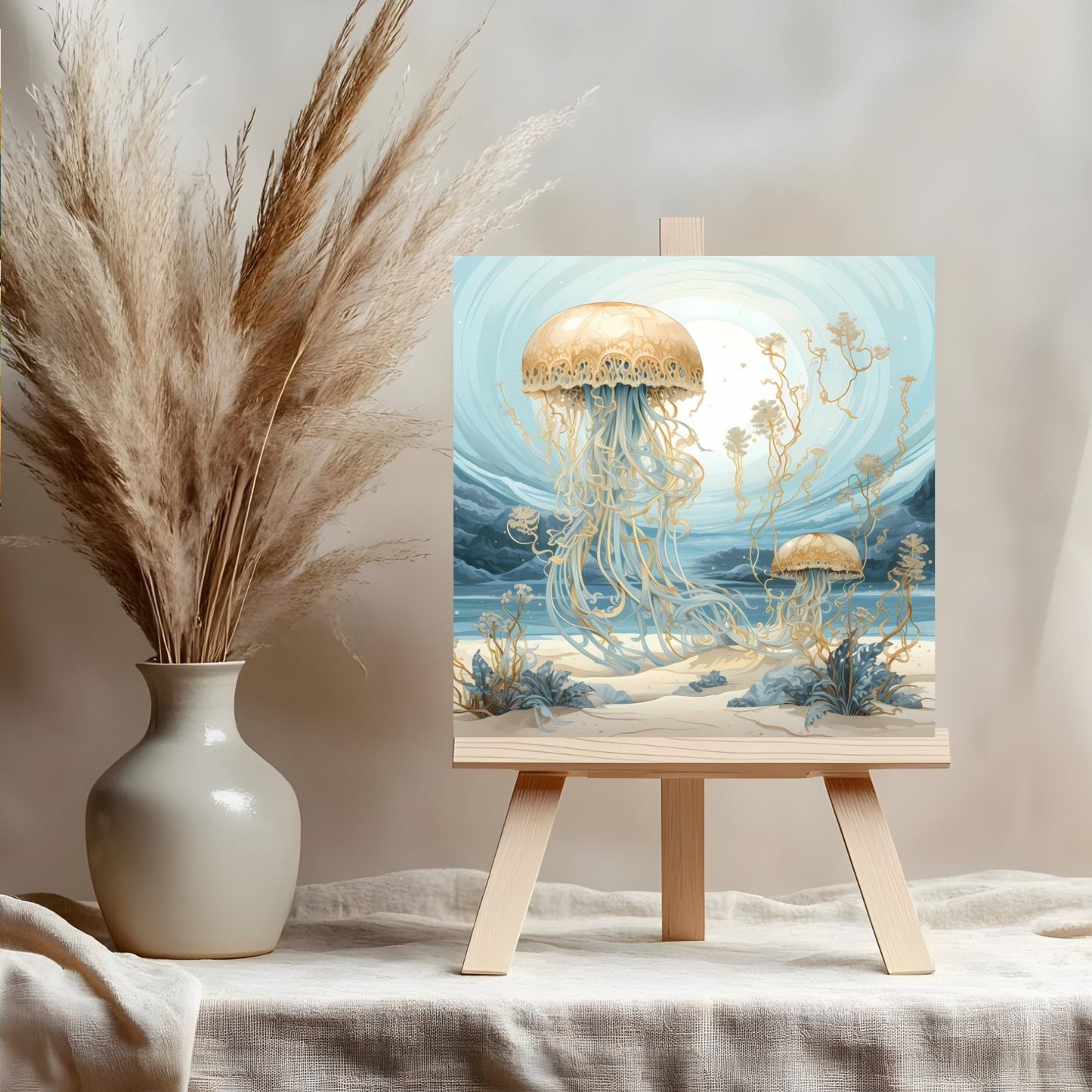 Beautiful Jellyfish Art Tile - Whimsical Sea Life Wall Decor for Any Room - Great Gift for Nature Lovers