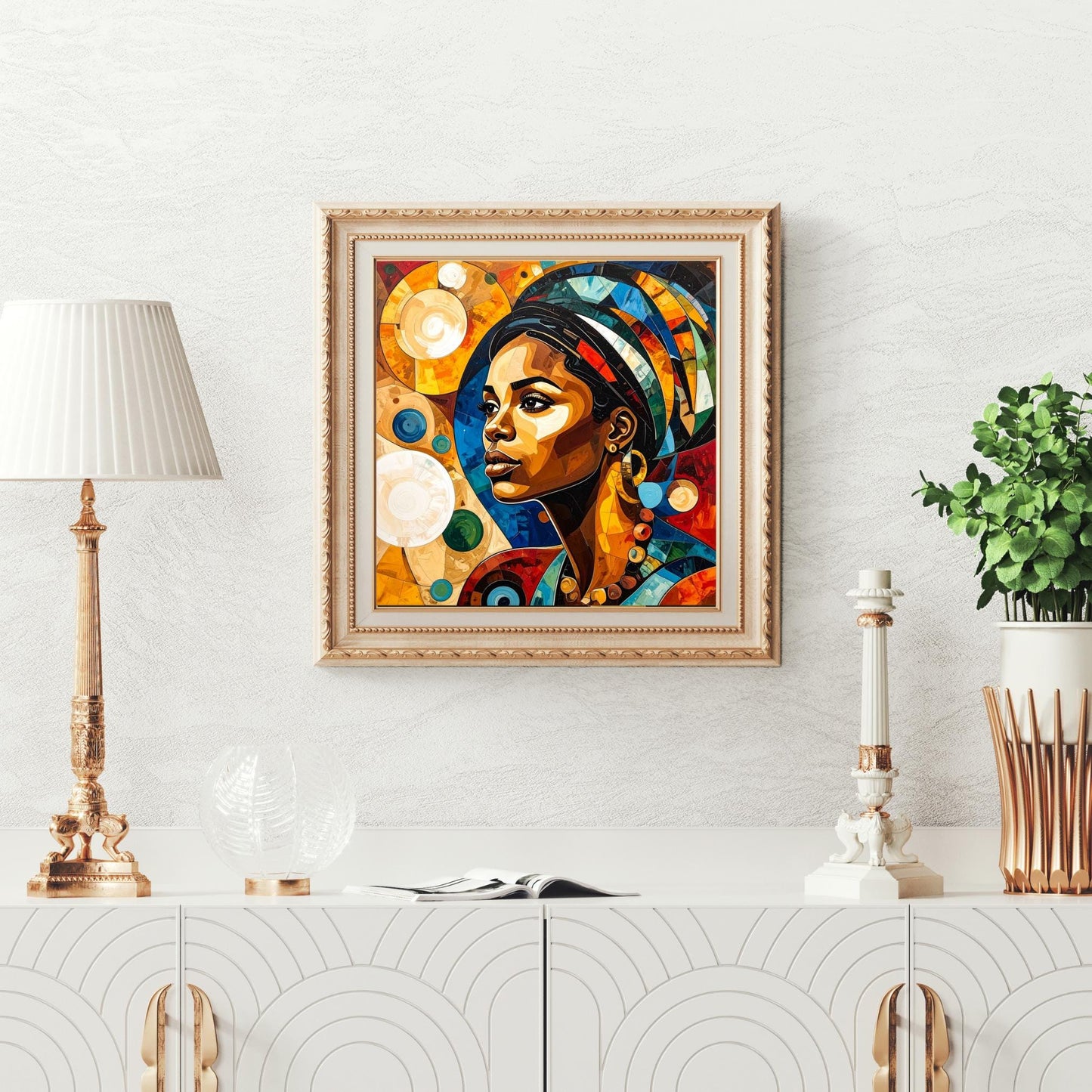 Black Woman Portrait Ceramic Tile, Trendy Wall Art Black Girl Art, Black Woman Wall Art, Black Girl Poster Art, African American Art