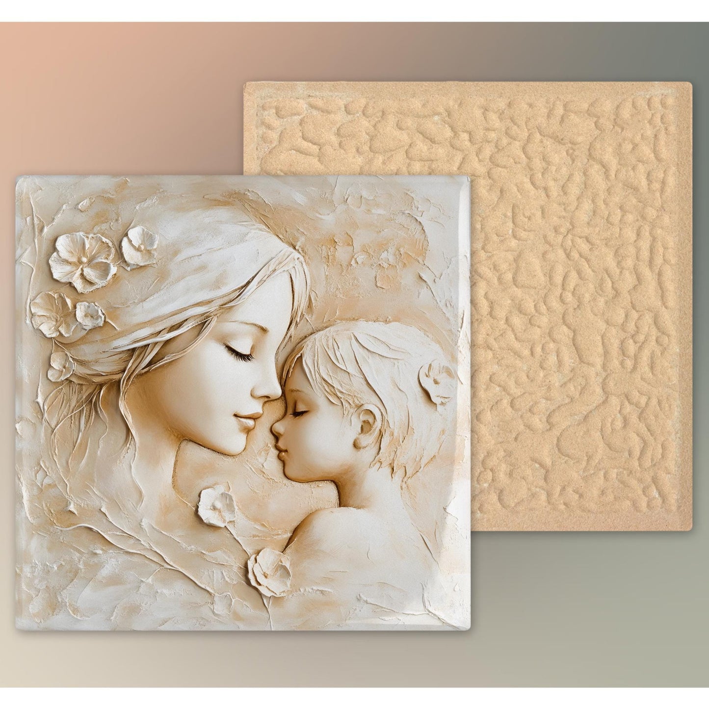 Mother's Day Keepsake Box, Elegant Ceramic Art Tile Memory Box, Ideal Gift for Her, Mother and Child, Ceramic Tile Option
