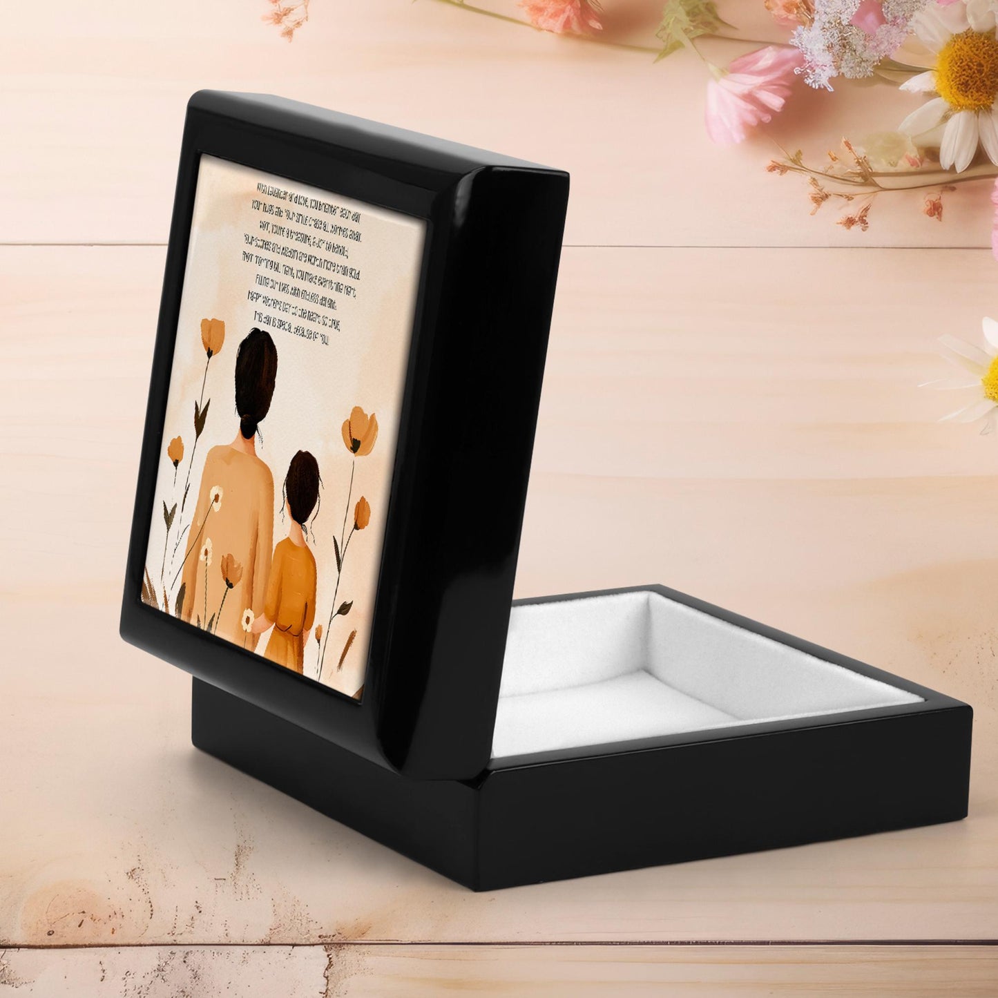 Custom Mom Gift, Cherished Keepsake Box for Special Moments, Jewelry Box, Great Mother's Day Gift, Ceramic Tile Option