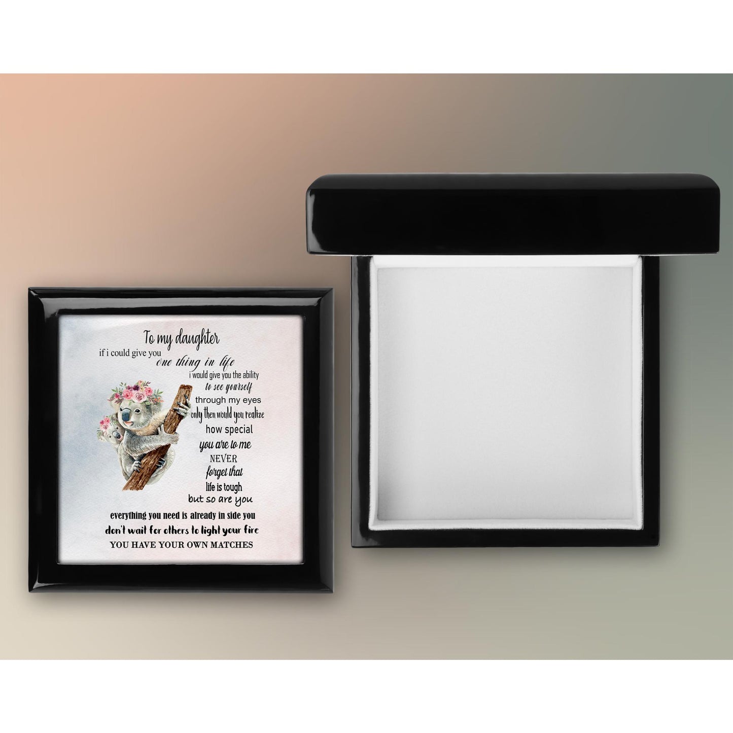 Gift to My Daughter Memory Box, Keepsake Jewelry Organizer, Self-Care Gift for Women, Mother's Day Gift, Jewelry Box Mother to Daughter Gift