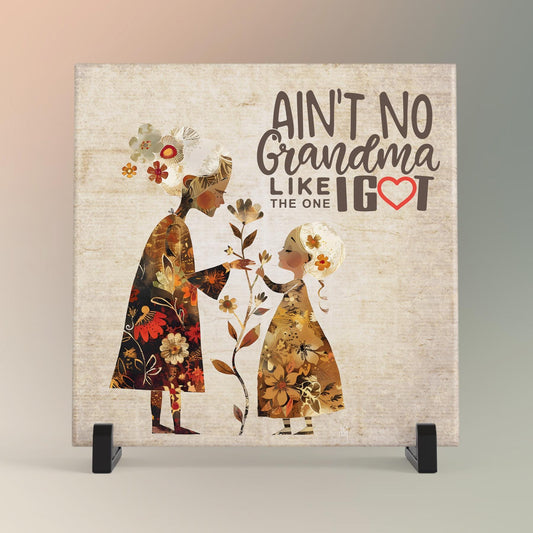 Favorite Grandma Tile Art, Boho Chic Grandma Decoration, Heartfelt Gift for Nana, Handcrafted Ceramic Keepsake