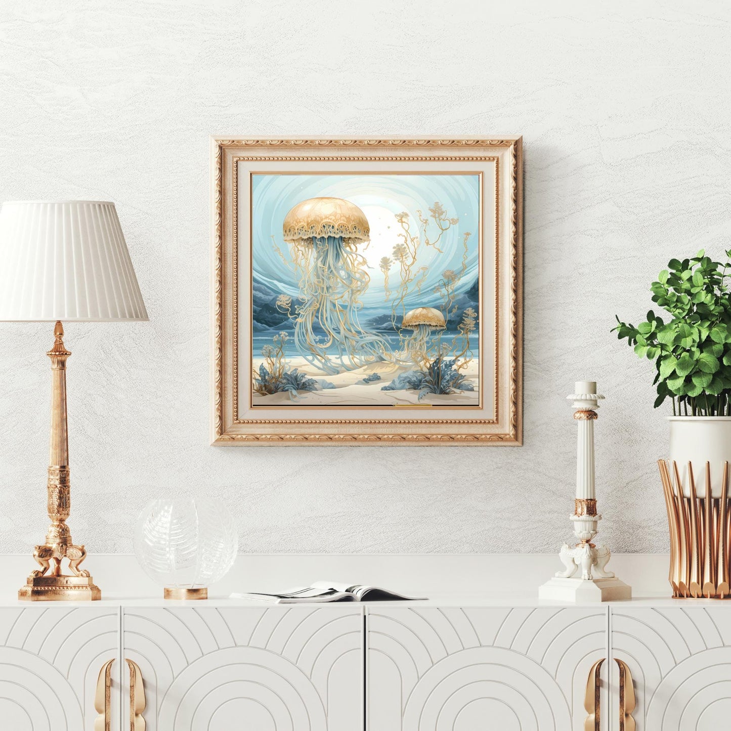 Beautiful Jellyfish Art Tile - Whimsical Sea Life Wall Decor for Any Room - Great Gift for Nature Lovers