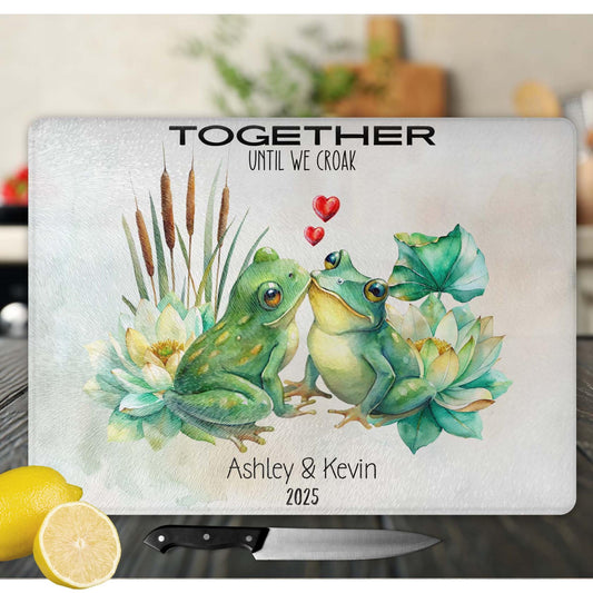 Unique Personalized Wedding Keepsake Cutting Board - Anniversary Gift - Mr and Mrs - Together Forever - Just Married - Gift for Her