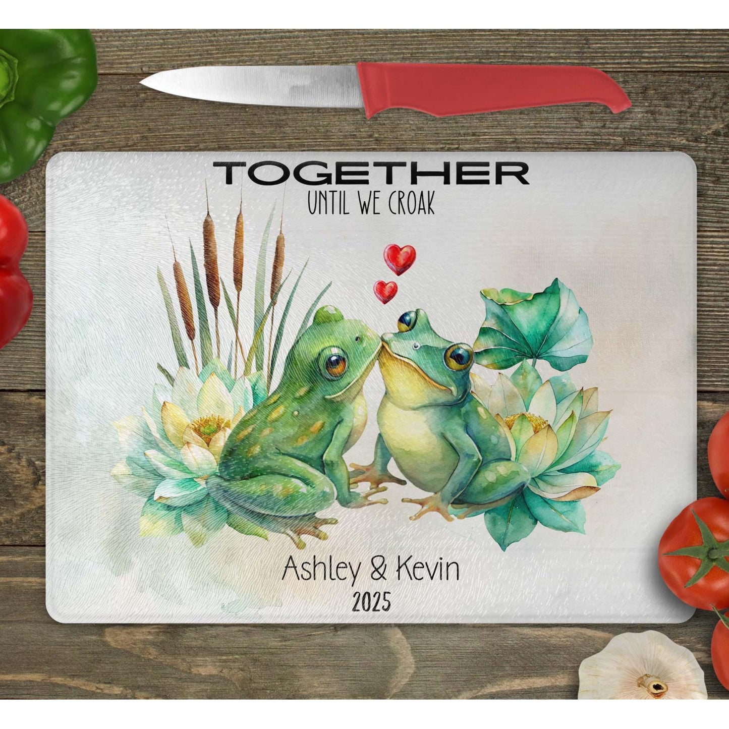 Unique Personalized Wedding Keepsake Cutting Board - Anniversary Gift - Mr and Mrs - Together Forever - Just Married - Gift for Her