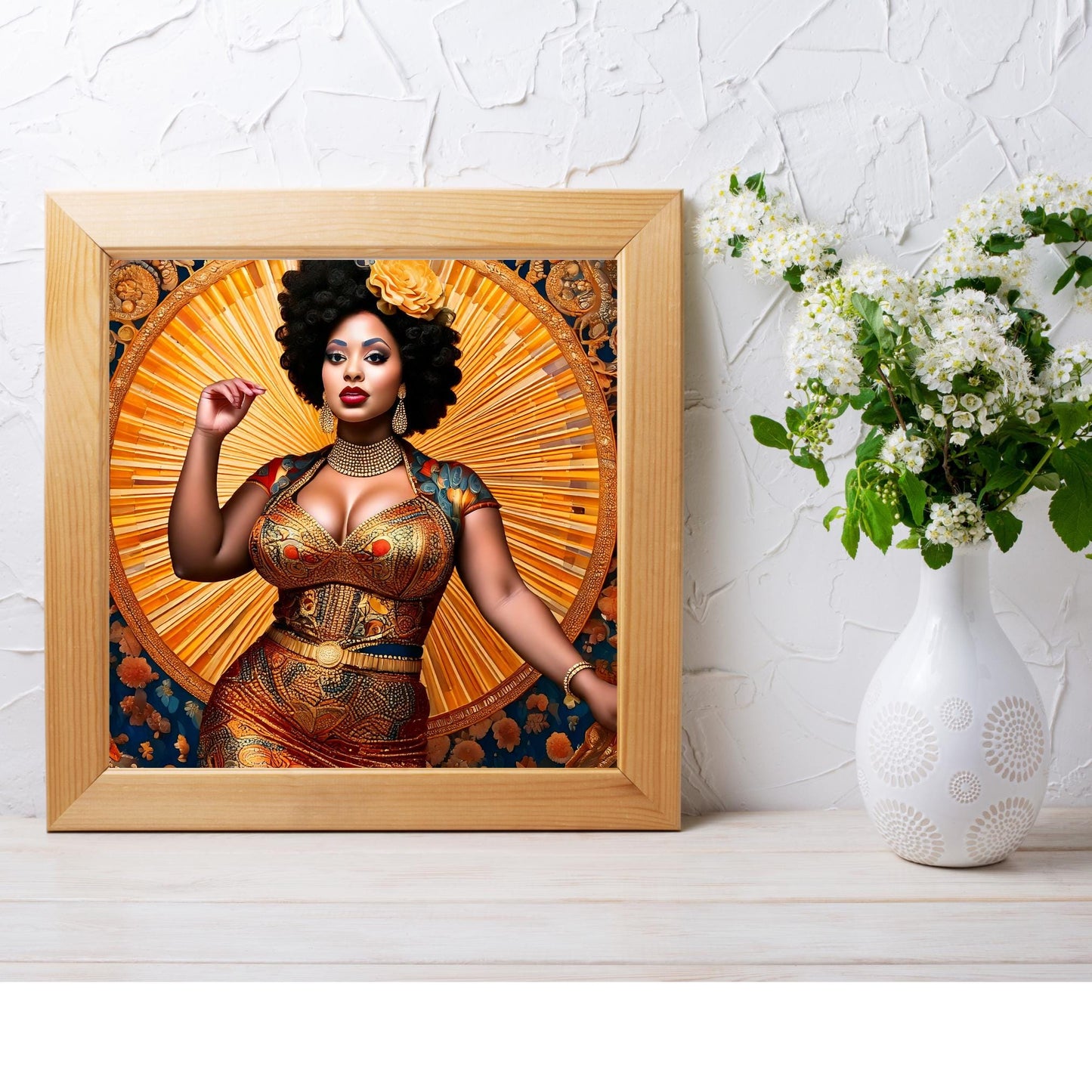 Quirky Lady Singer Ceramic Tile Art, Sultry Singer Black Woman Art, Trendy Wall Art Black Girl Art, African American Kitchen Decor