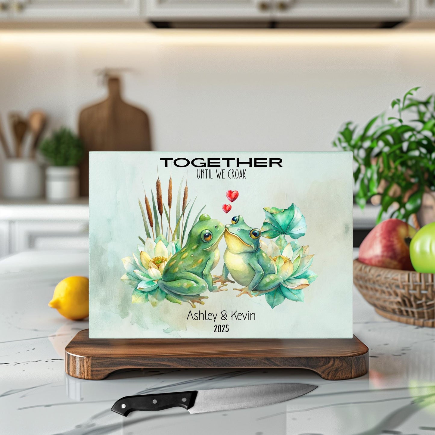 Unique Personalized Wedding Keepsake Cutting Board - Anniversary Gift - Mr and Mrs - Together Forever - Just Married - Gift for Her